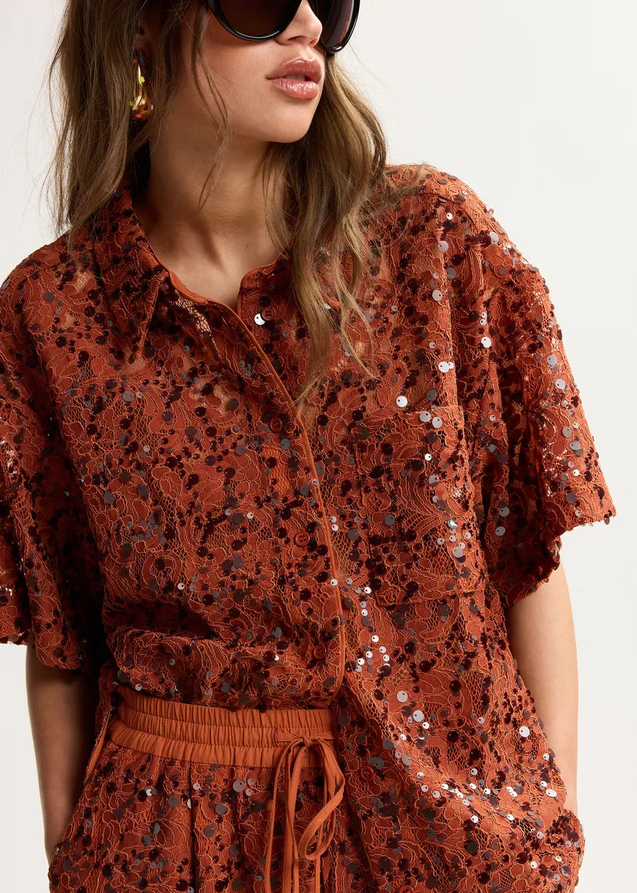 Sequin Embellished Shirt