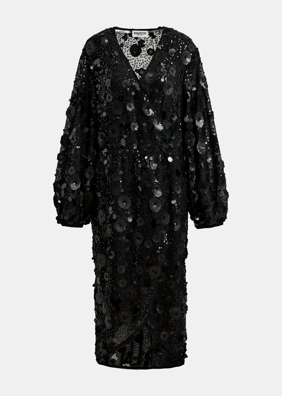 Shine Sequin Wrap Dress
