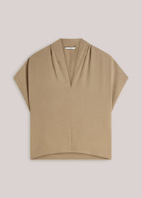 Shiny V-Neck Top