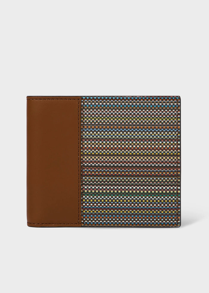 'Signature Stripe' Canvas Wallet