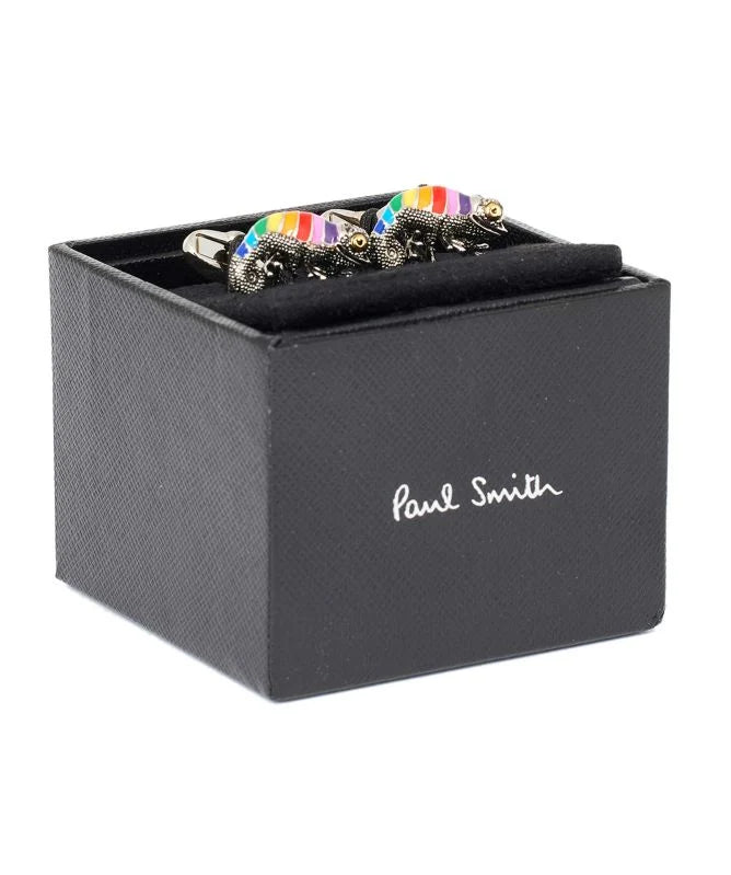 Silver 'Artist Stripe' Chameleon Cufflinks