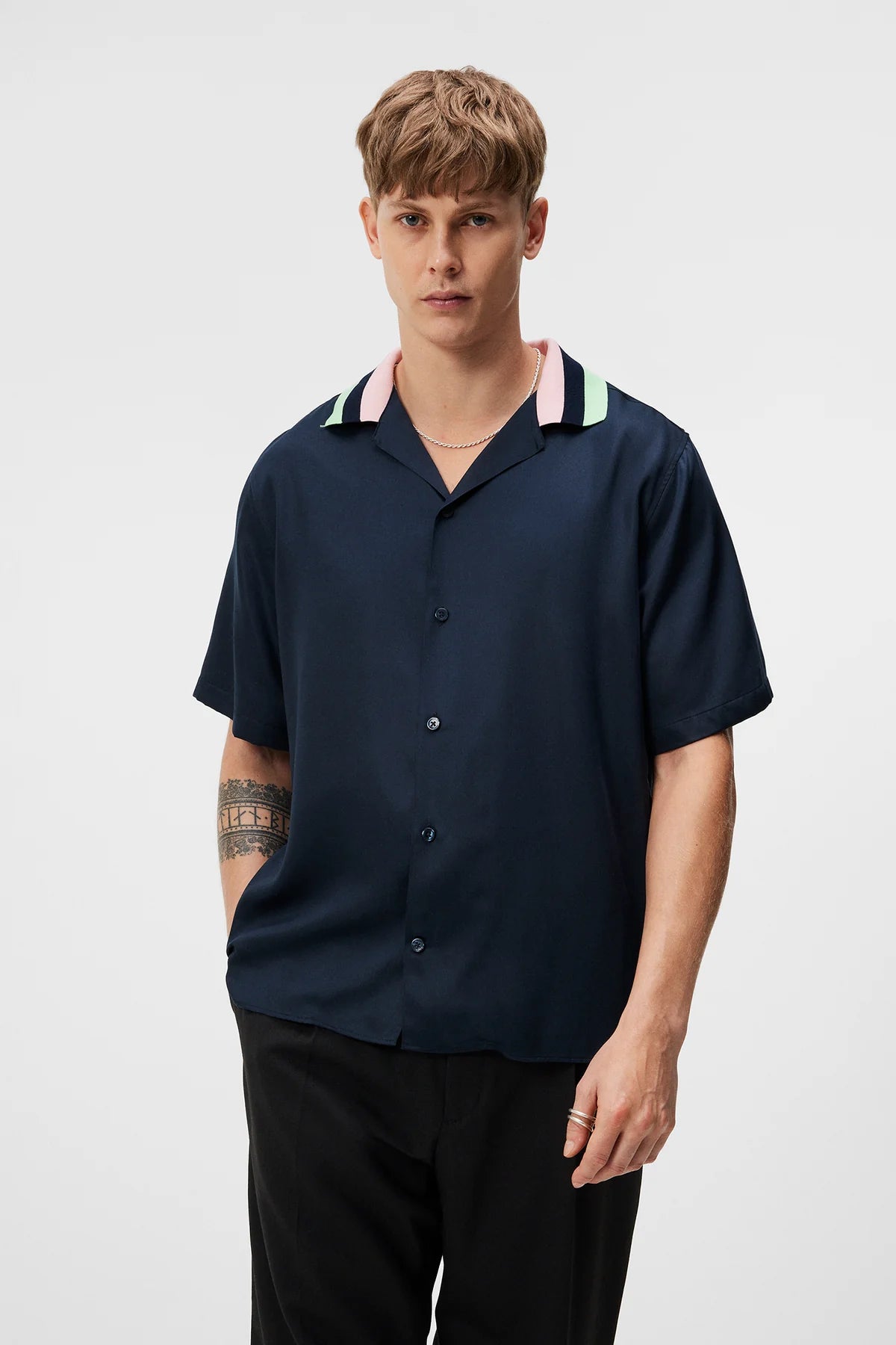 Skala SS Knit Collar Shirt