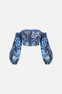 Sleeved Corset Crop Top