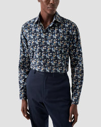 Slim Floral Print Twill Shirt