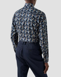 Slim Floral Print Twill Shirt