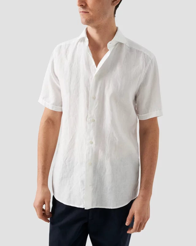 Slim Linen Shirt Short Sleeve