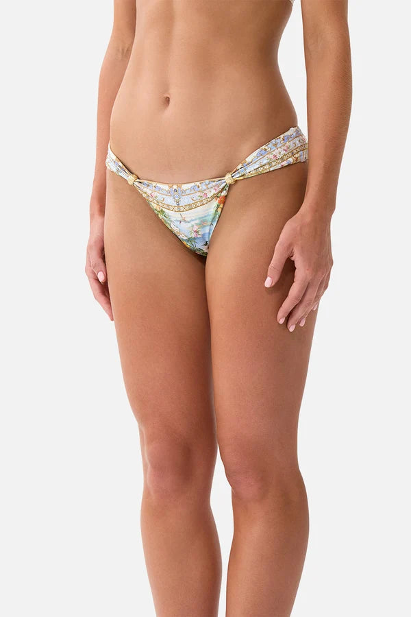 Soft Thick Tie Tri Bikini Set With Trims