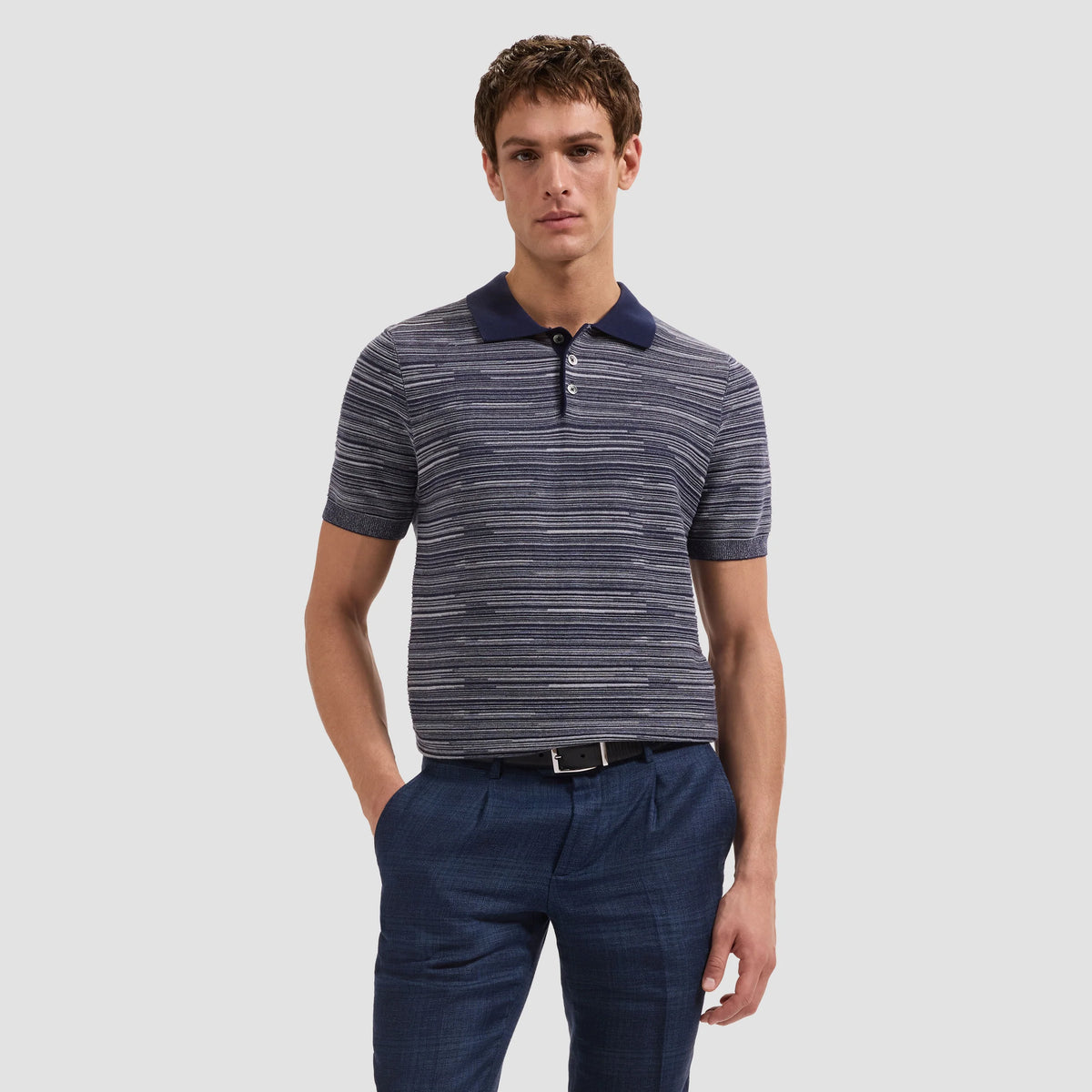 Space Dyed Polo Sweater