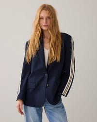 Sporty Taped Boyfriend Blazer