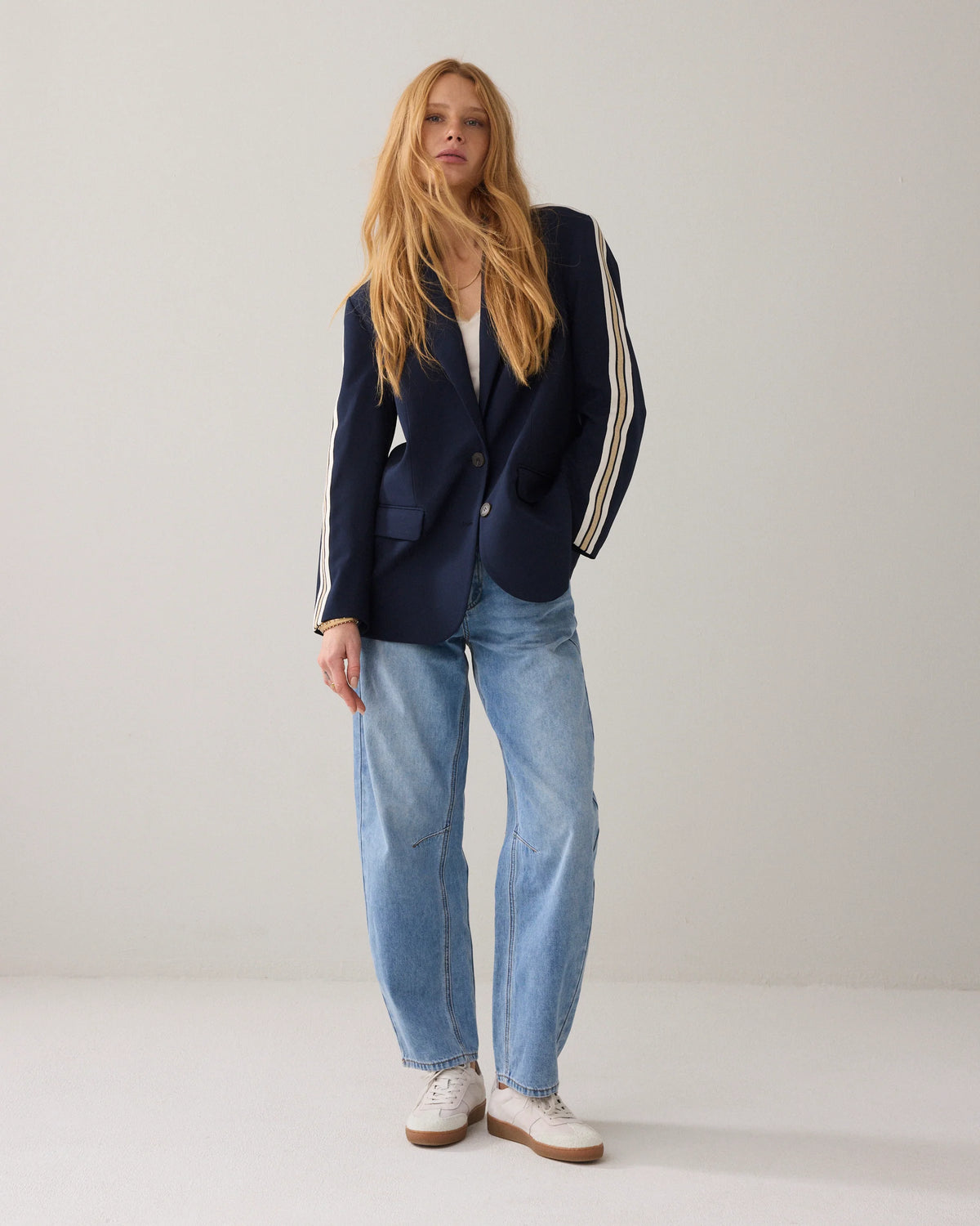 Sporty Taped Boyfriend Blazer
