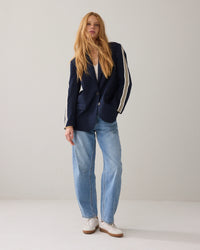 Sporty Taped Boyfriend Blazer