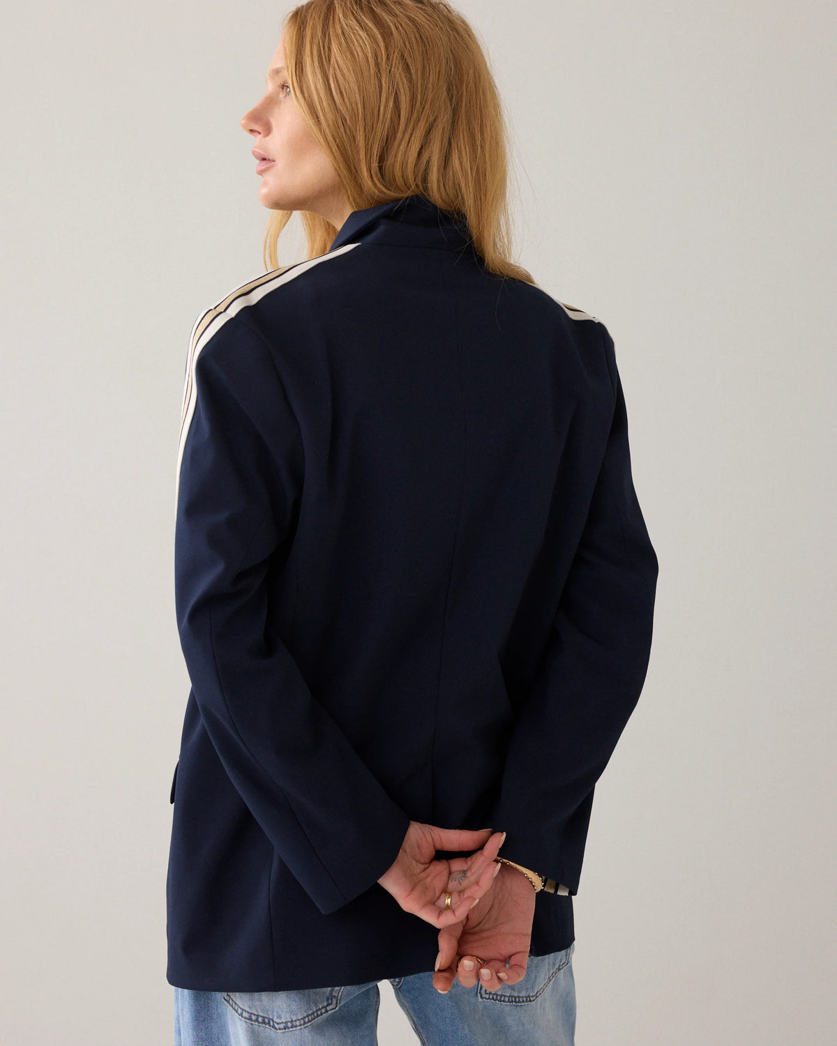 Sporty Taped Boyfriend Blazer