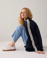 Sporty Taped Boyfriend Blazer