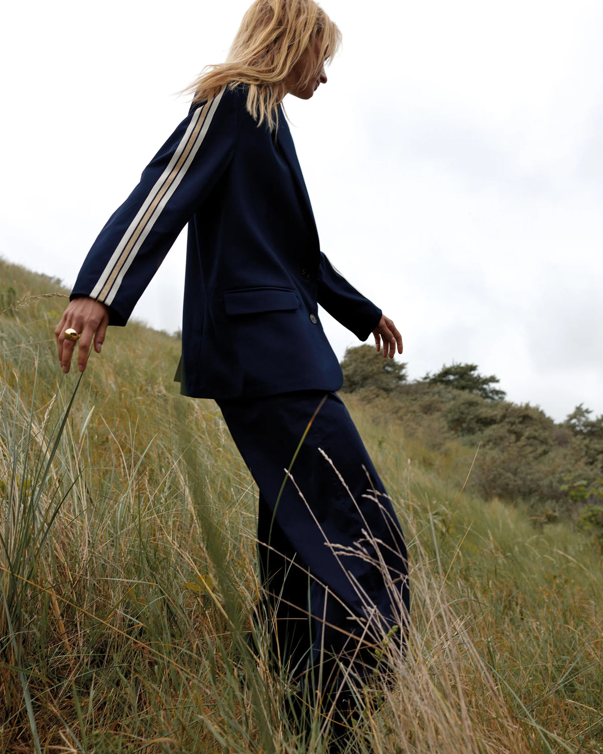 Sporty Taped Boyfriend Blazer