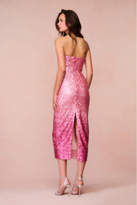 Stasia Sequined Ombré Dress