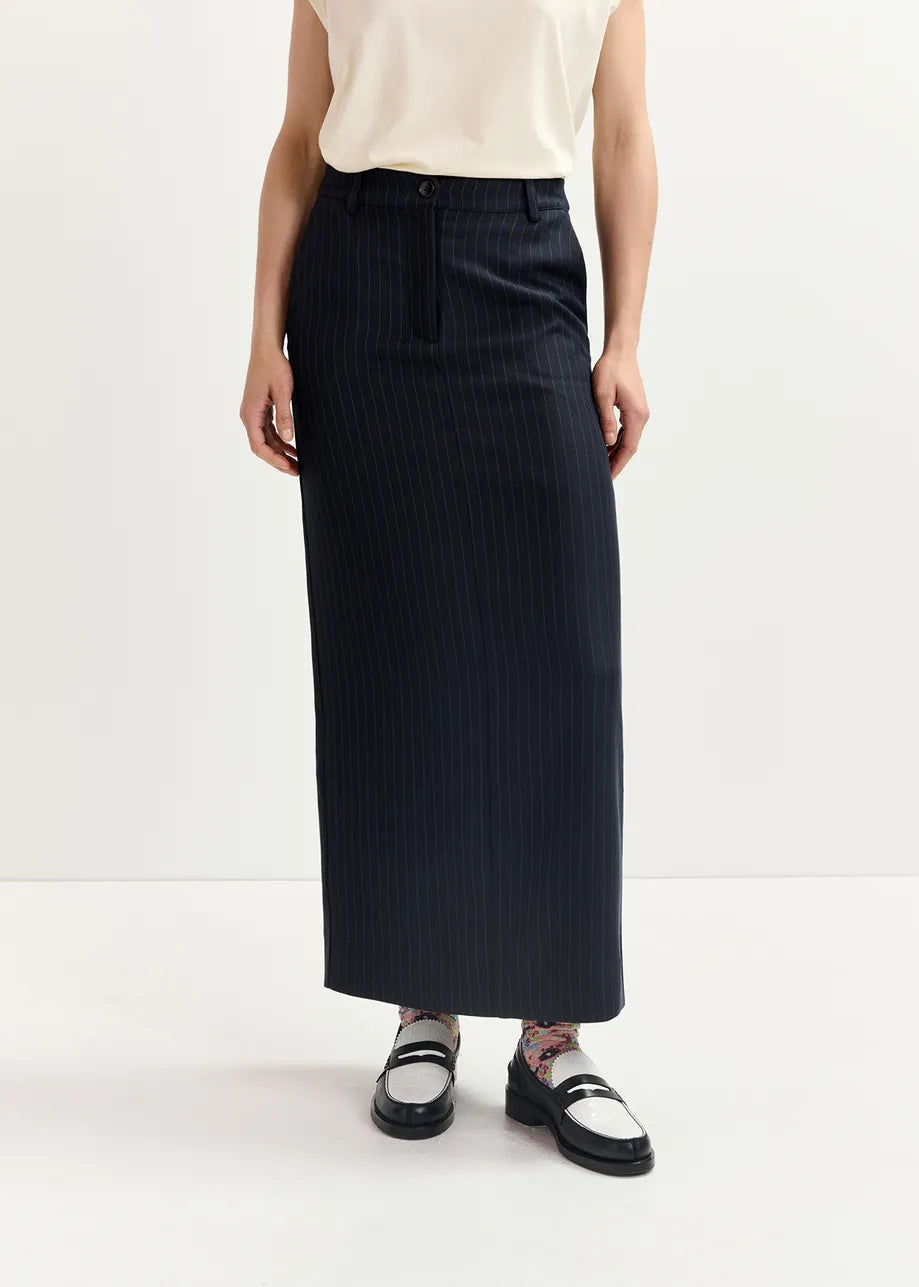 Straight-Cut Maxi Skirt