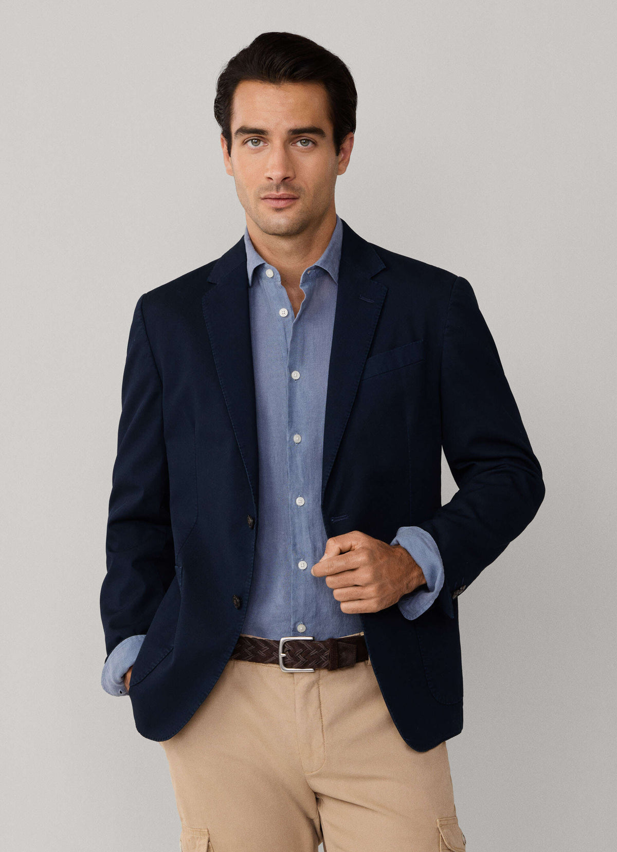 Stretch Cotton Garment Dyed Blazer