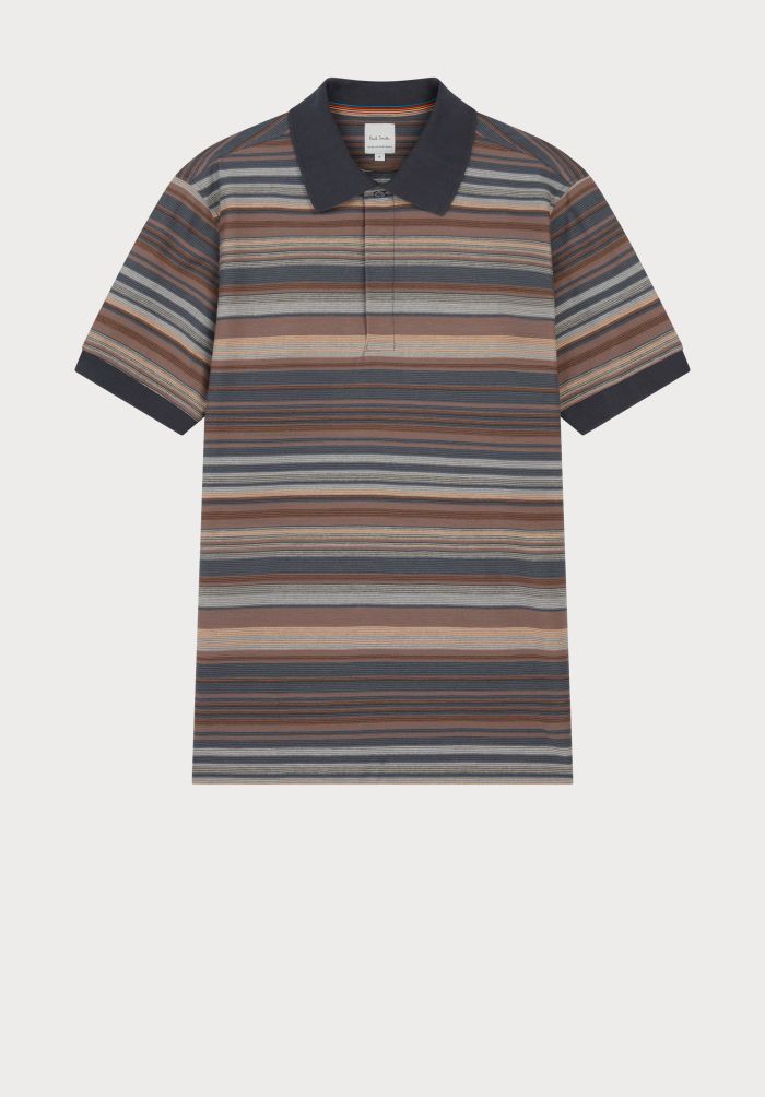 'Stripe' Knit Polo Shirt