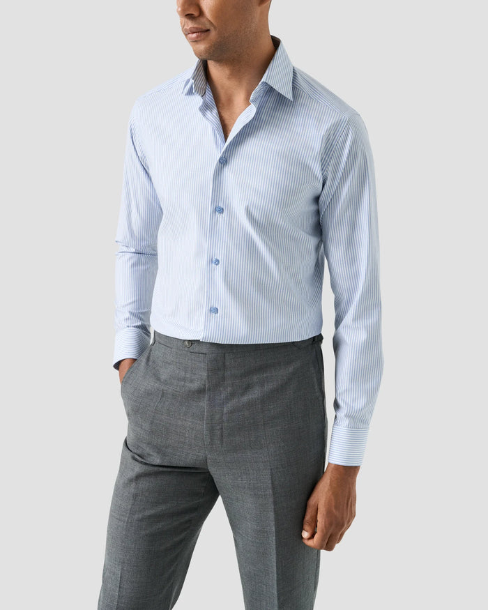 Slim Striped Tencel Shirt