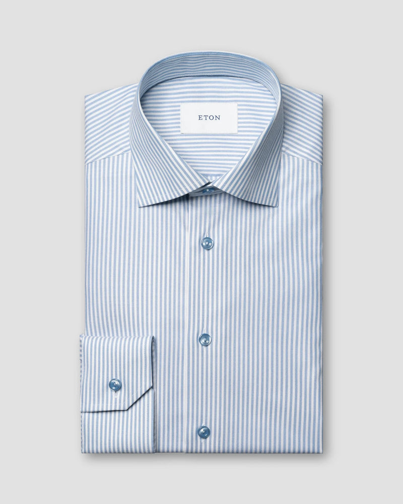 Slim Striped Tencel Shirt