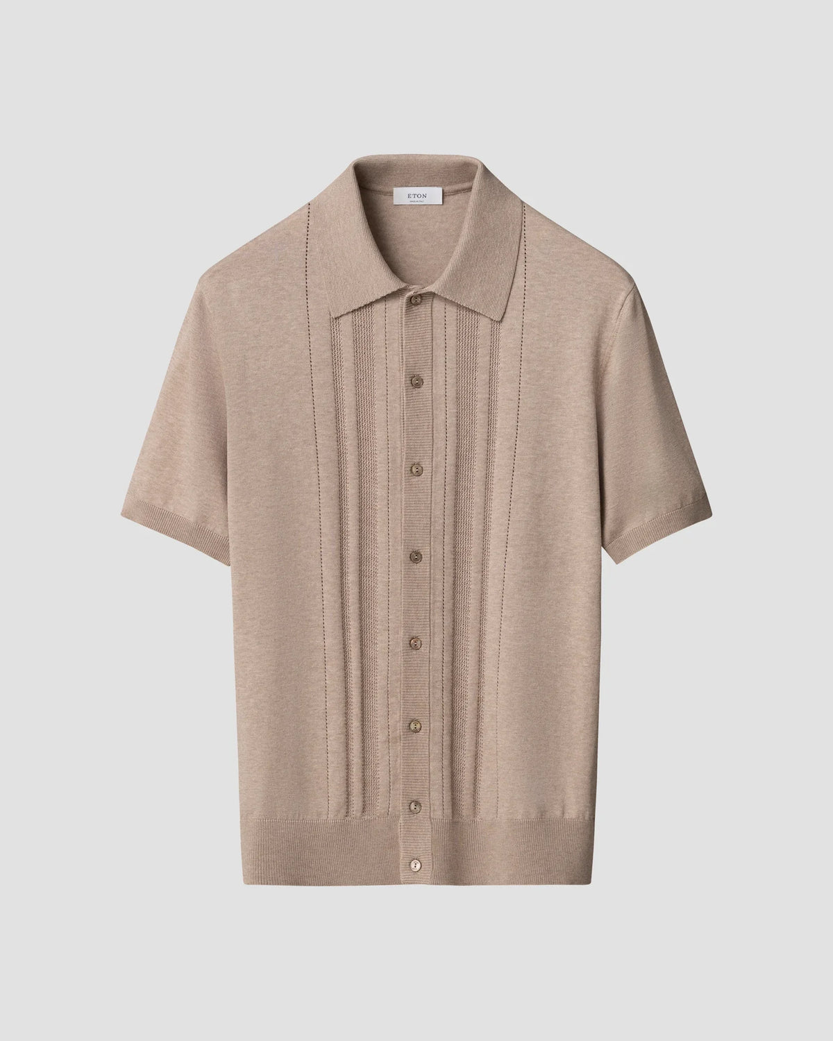 Structured Knit Polo Shirt