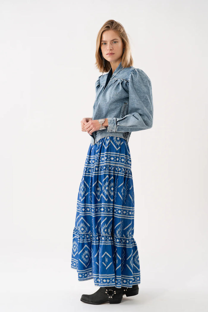 SunsetLL Maxi Skirt - Blue