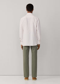 Tailored Fit Cot-Lin Stripe Shirt