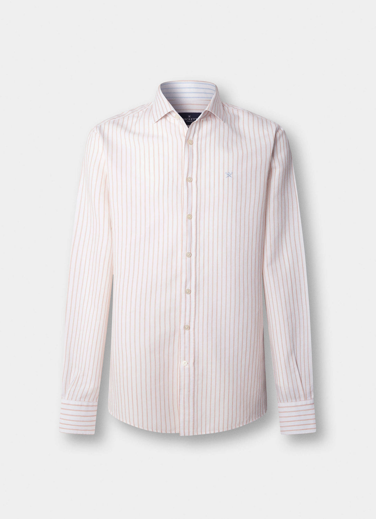 Tailored Fit Cot-Lin Stripe Shirt