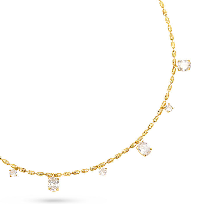 Adjustable CZ Drop Necklace