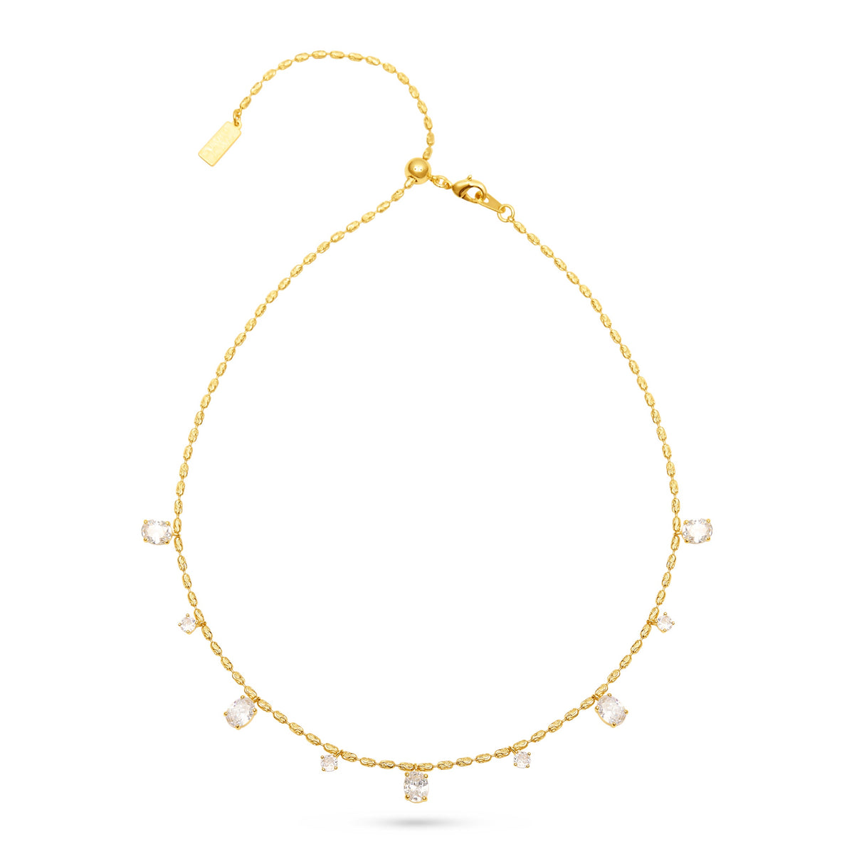 Adjustable CZ Drop Necklace
