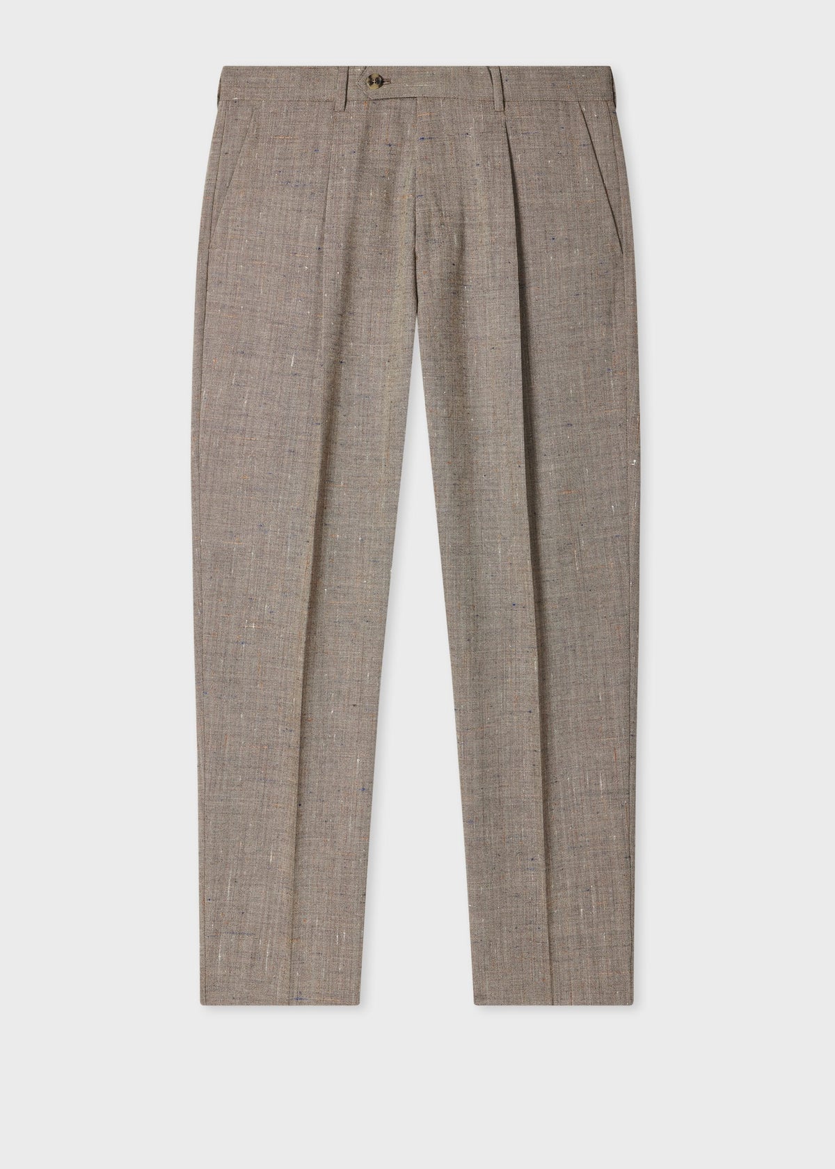 Tapered-Fit Pleated Trousers