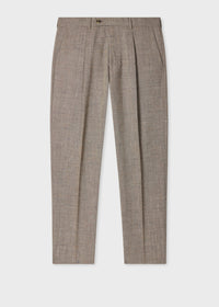 Tapered-Fit Pleated Trousers