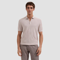 Textured Check Polo Sweater