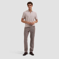 Textured Check Polo Sweater