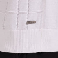 Textured Grid Polo Sweater