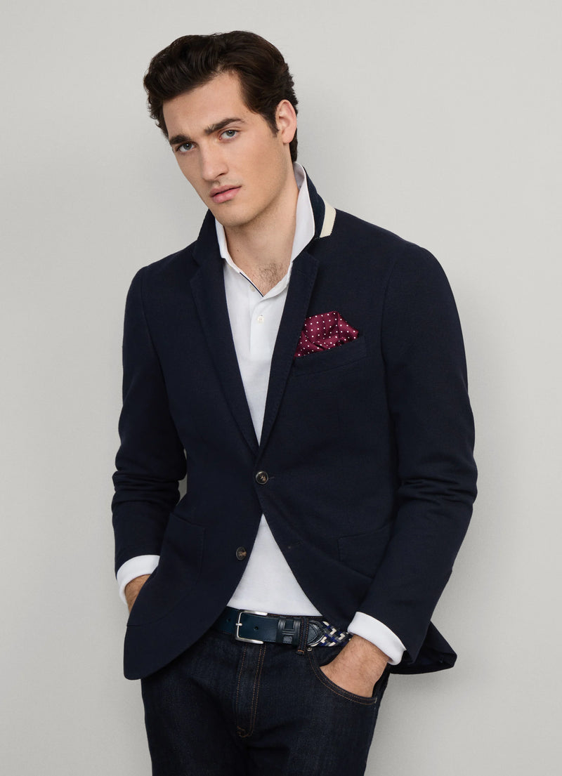 Textured Jersey Blazer