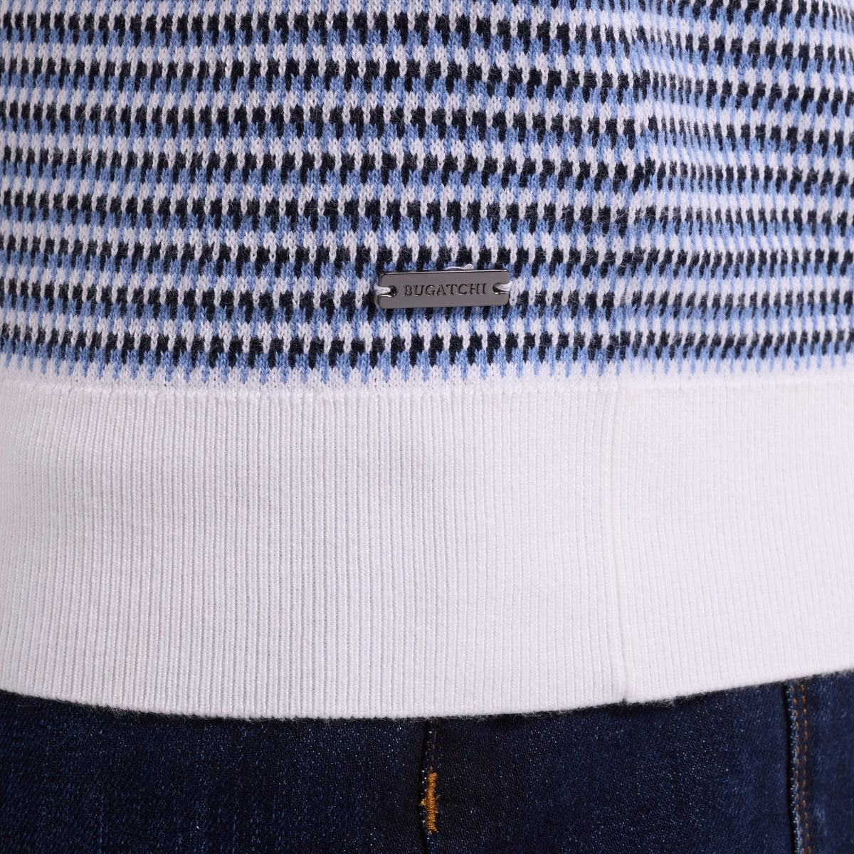 Textured Johnny Collar Polo