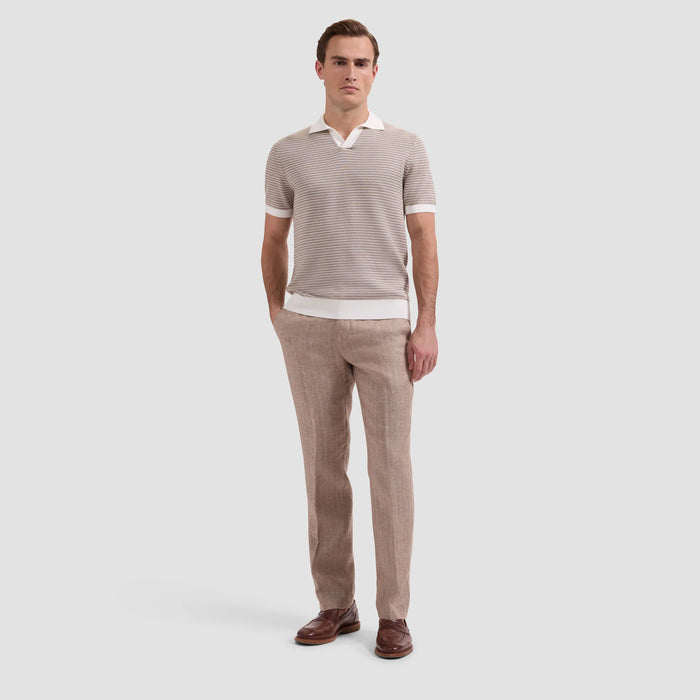 Textured Johnny Collar Polo