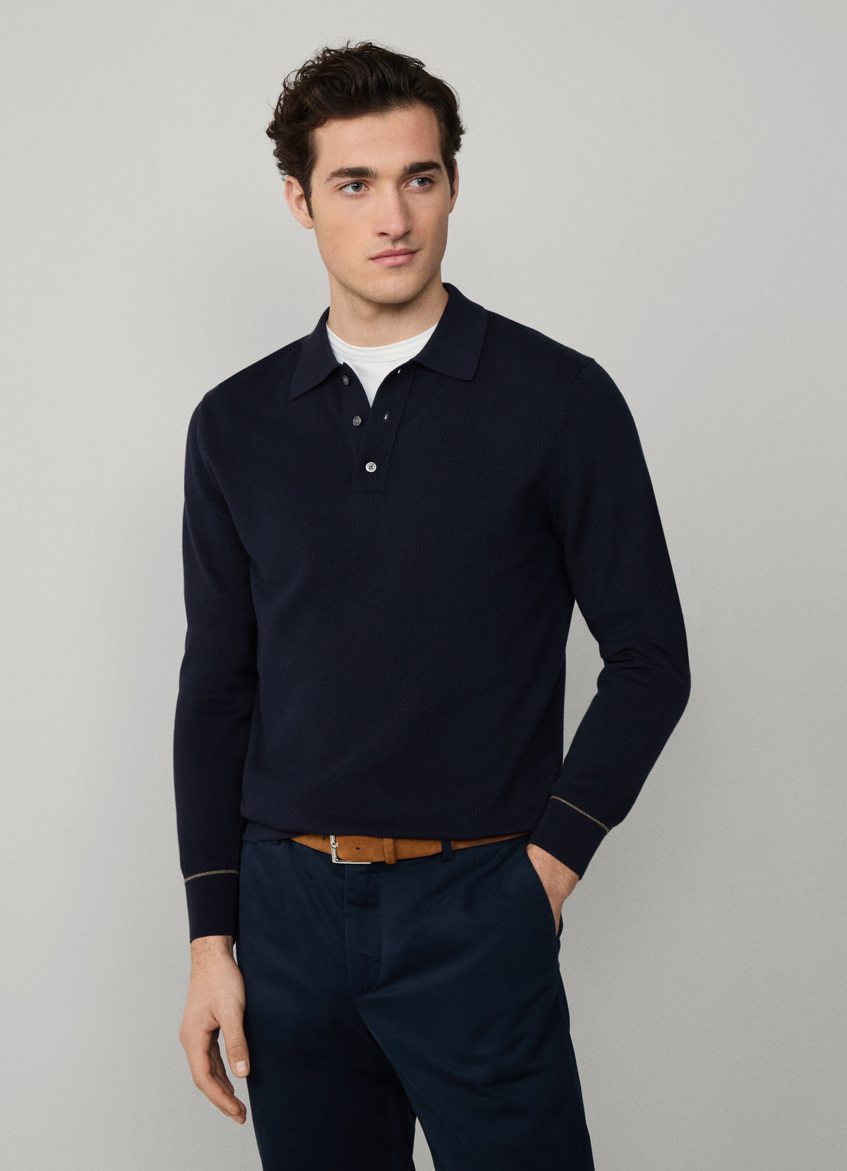 Textured Knit Polo