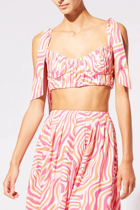 The Frankie Bra Top - Abstract Zebra