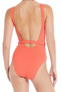The Michelle Belt Ribbed Swimsuit