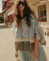 Transparent Beach Print Blouse
