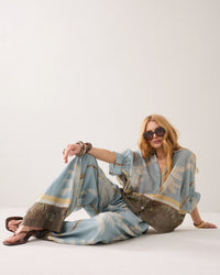 Transparent Beach Print Blouse