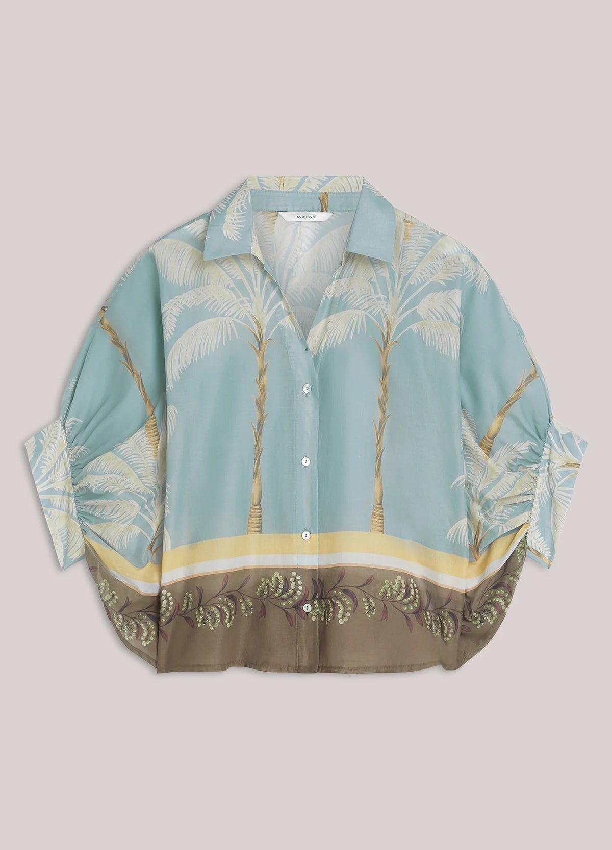 Transparent Beach Print Blouse
