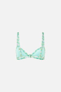 Triangle Bikini Top with Knot Front
