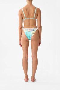 Triangle Bikini Top with Knot Front