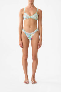 Triangle Bikini Top with Knot Front