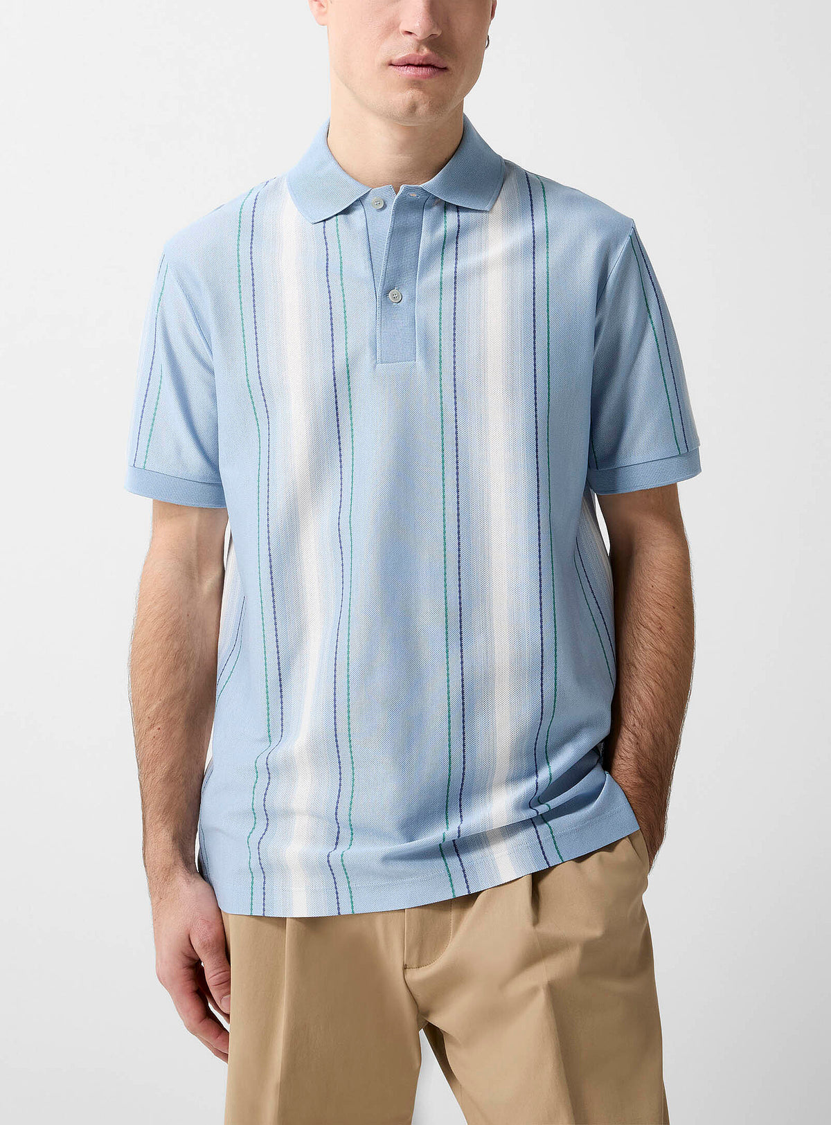 Vertical Stripe Polo