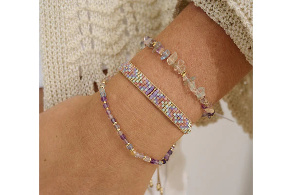 Violet Rainbow Fluorite Bracelet