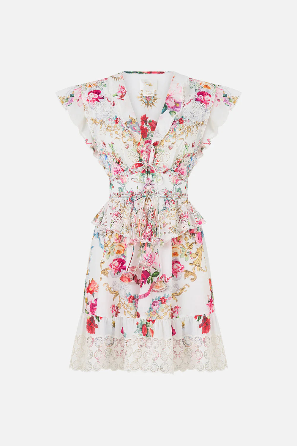 Waisted Short Ruffle Dress
